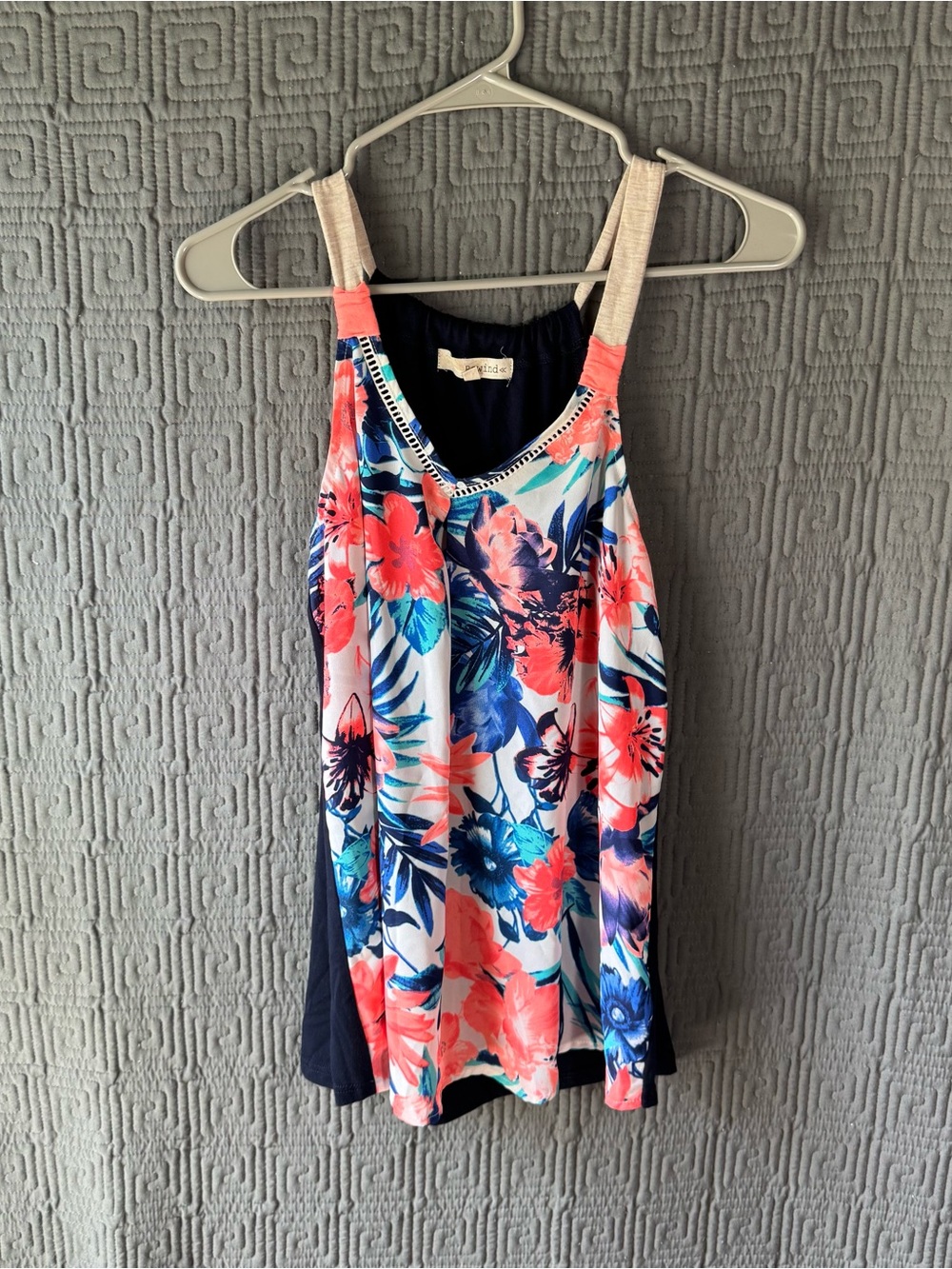 Rewind Tank Blouse Women’s Medium Floral Print Polyester